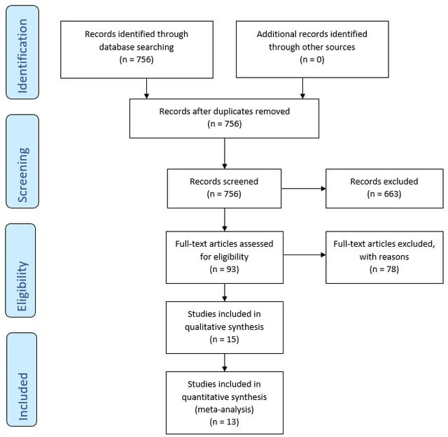 Meta analysis PRISMA flow diagram